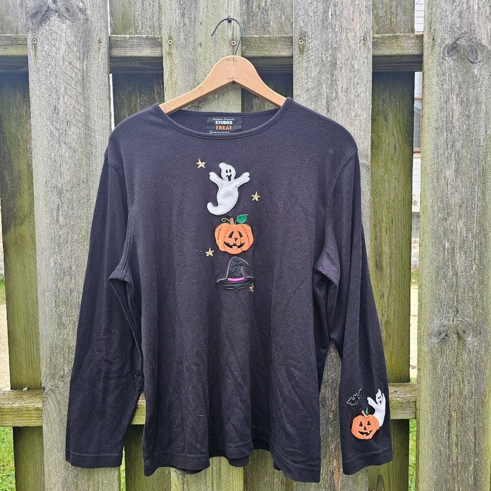 Y2k Grannie Cottagecore Teachercore Whimsygoth Fall Halloween Long Sleeve Tee